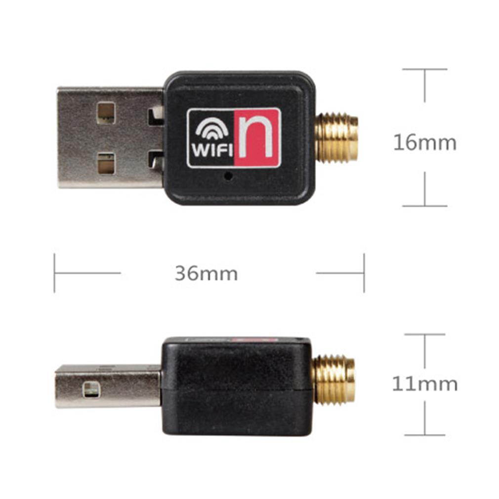 Mini USB 150M 150Mbps Wireless LAN Adapter 802.11b/n/g WiFi w/ 2dBi Antenna  Portable Home Office Wireless Network Cards