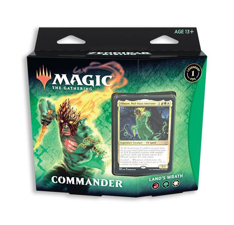 Magic:The Gathering Zendikar Rising Lands Wrath Commander Deck