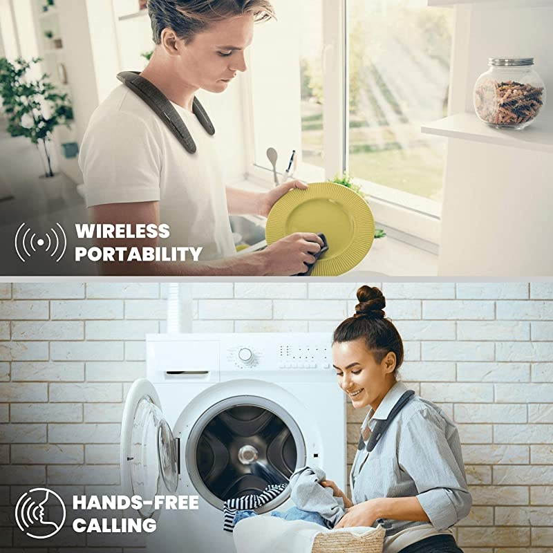 U Wireless Wearable Bluetooth Speaker, Rechargeable and Portable