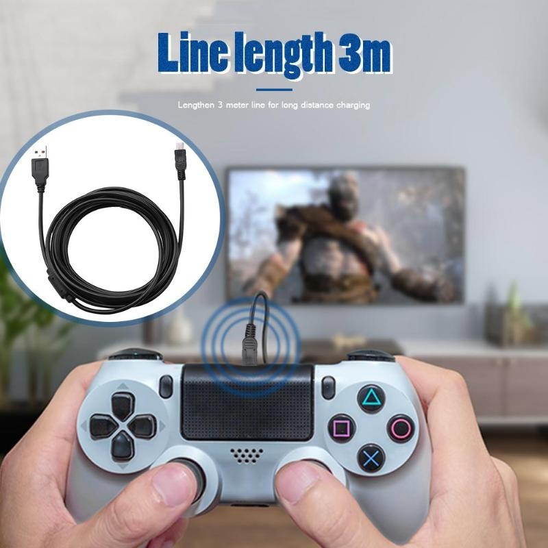 3m/9.8ft USB Charging Cable with Magnetic Ring for PS3 Wireless Controller USB Charger for Sony Playstation PS3 Accessories