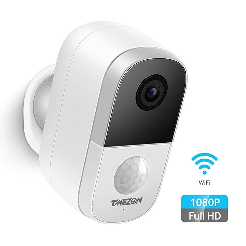 Wireless Outdoor Security Camera Battery Powered Rechargeable WiFi Smart Home Security Camera Motion Detection 1080P Video with 2Way Audio Support Cloud amp Micro SD Card Storage