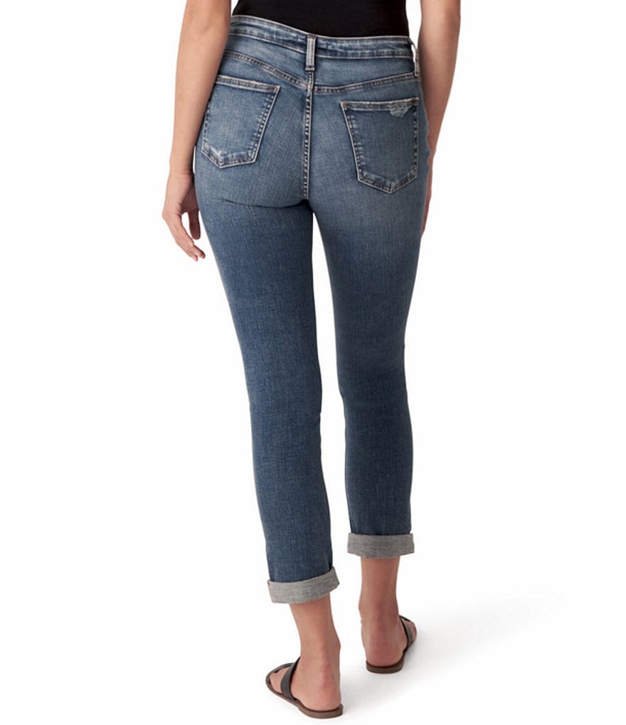 Celebrity Pink Destructed Cropped Skinny Jeans