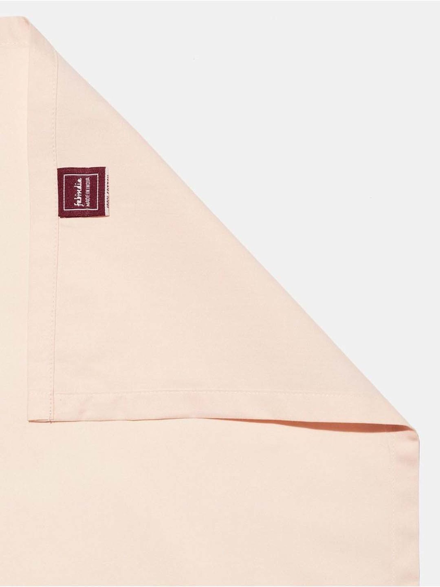 Fabindia Peach Cotton 180 TC Double Bed Sheet With Pillow Covers