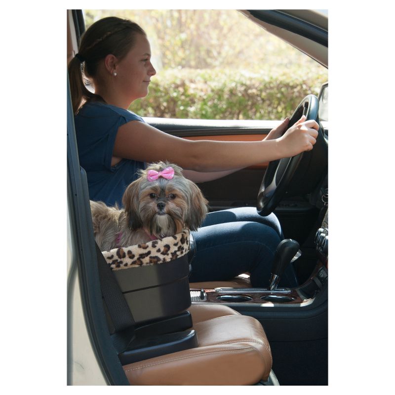 Dogs Gear 17" Bucket Seat Booster with Leopard Spot Insert
