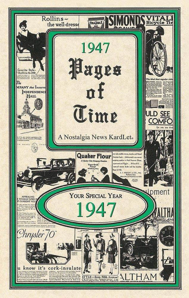 1947 Pages of Time Kardlet (PT1947)
