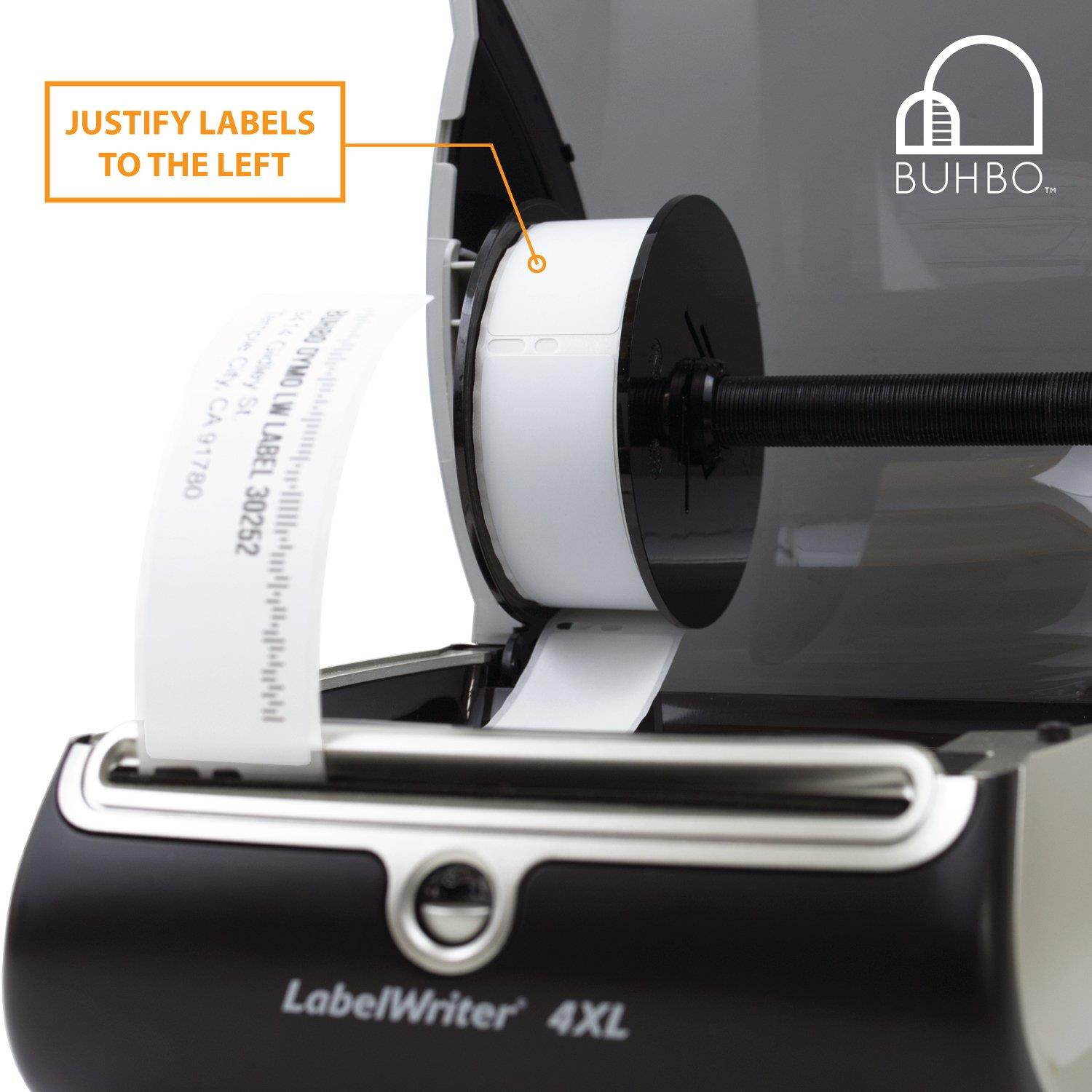 Buhbo DYMO LabelWriter LW 1-1/8" x 3-1/2" White Mailing Address Label 30252 (8 Pack / 350 Labels per Roll)