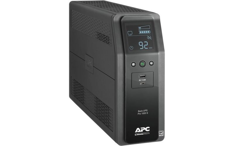 APC by Schneider Electric Back-UPS Pro BR1000MS 1.0KVA Tower UPS - Tower - 16 Hour Recharge - 3.70 Minute Stand-by - 120 V AC Input - 120 V AC Output