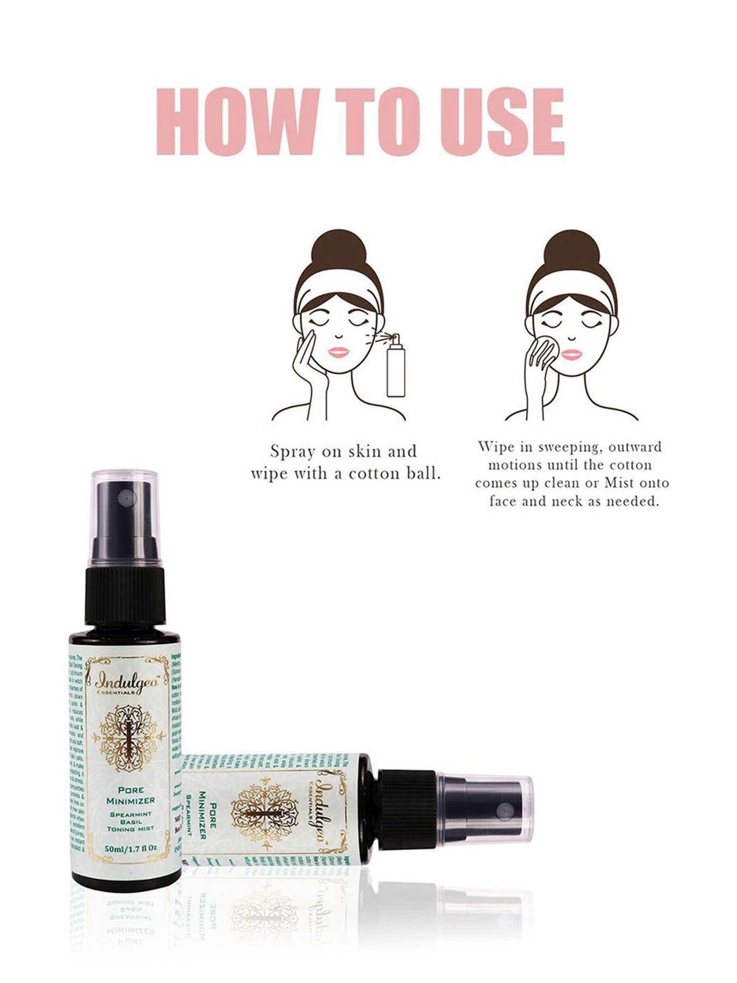 Indulgeo Essentials Pore Minimizer Spearmint & Basil Toning Mist - 50 ml