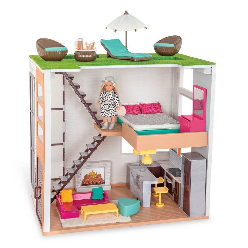 Lori Dollhouse & Furniture Playset with Mini Doll Brinne - Lori's Loft