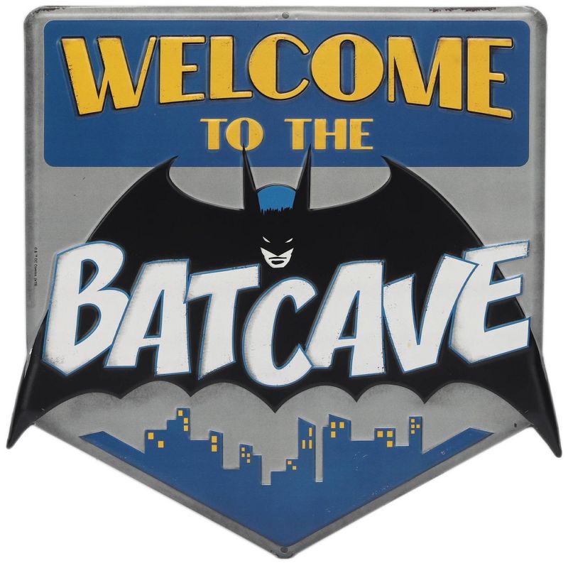 Batman Welcome Batcave Metal Sign