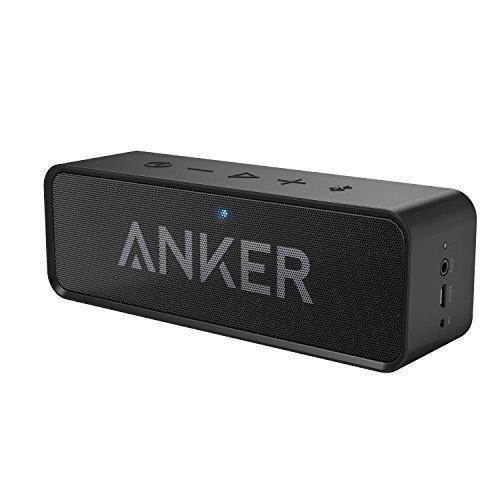 Anker SoundCore Bluetooth Speaker with 24-Hour Playtime, 66-Foot Bluetooth Range & Built-in Mic, Dual-Driver Portable Wireless Speaker with Low Harmonic Distortion and Superior Sound - Black