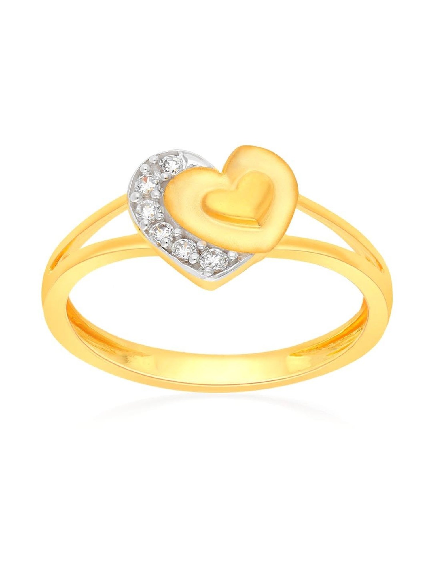 Malabar Gold and Diamonds 18k Gold Heart Ring for Women