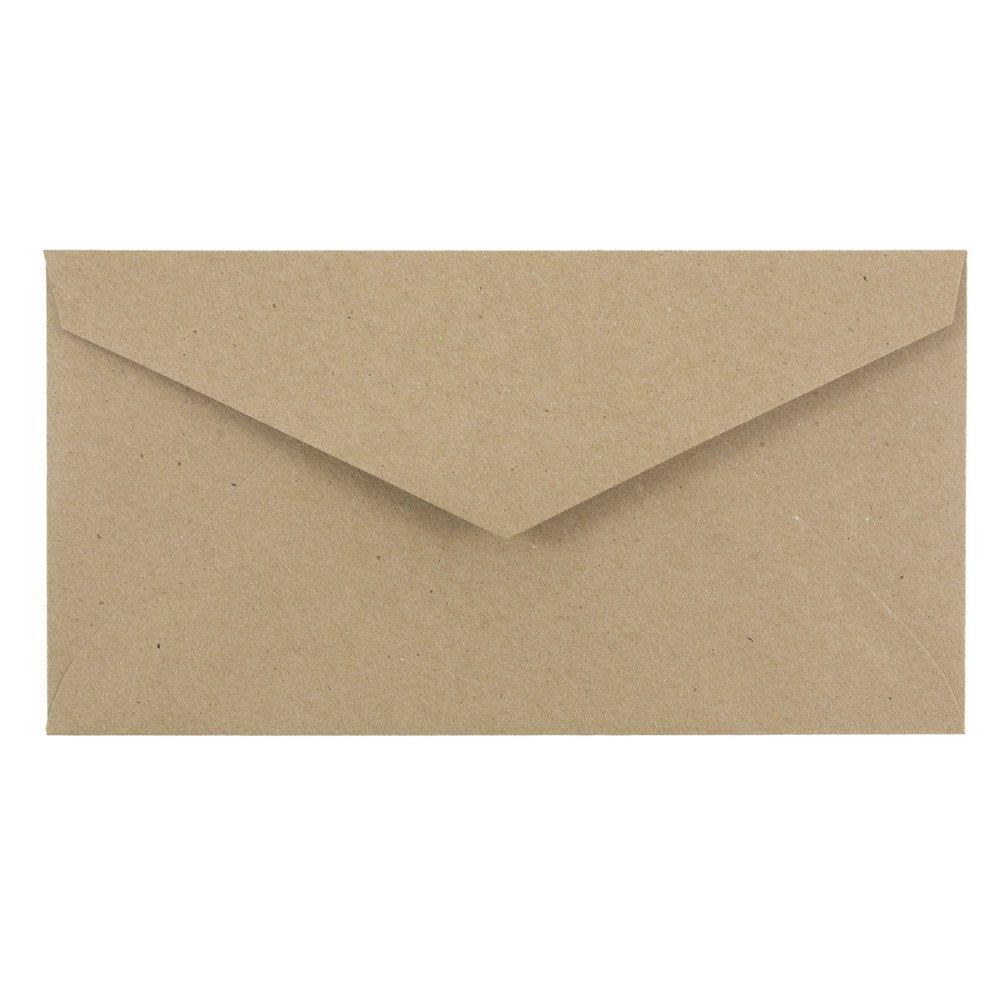 JAM PAPER Monarch Premium Envelopes - 3 7/8 x 7 1/2 - Brown Kraft Paper Bag - 50/Pack