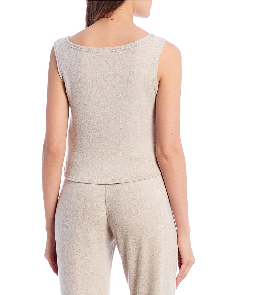 Coco + Jaimeson Coordinating Sleeveless Square-Neck Hacci Knit Crop Top