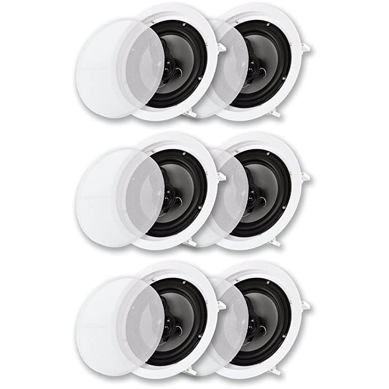 Audio CS-IC83 in Ceiling 8" Speaker 3 Pair Pack 3 Way Home Theater 2100 Watt
