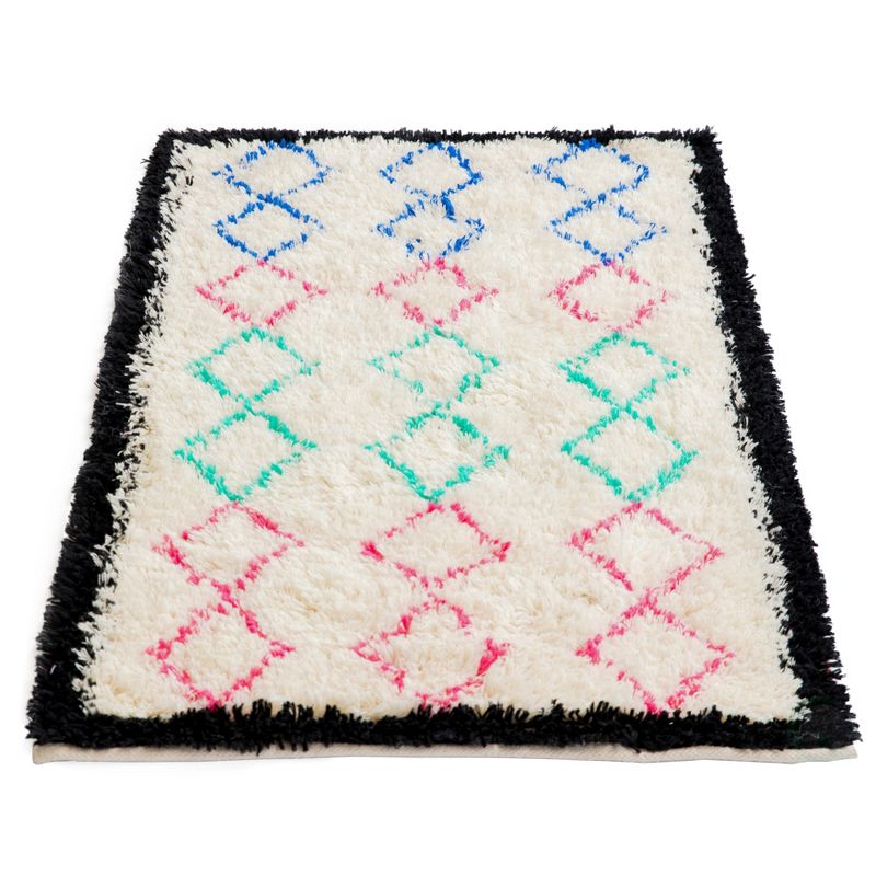 1'10"x1'10" Rectangle Woven Accent Rug Multicolored - DEERLUX