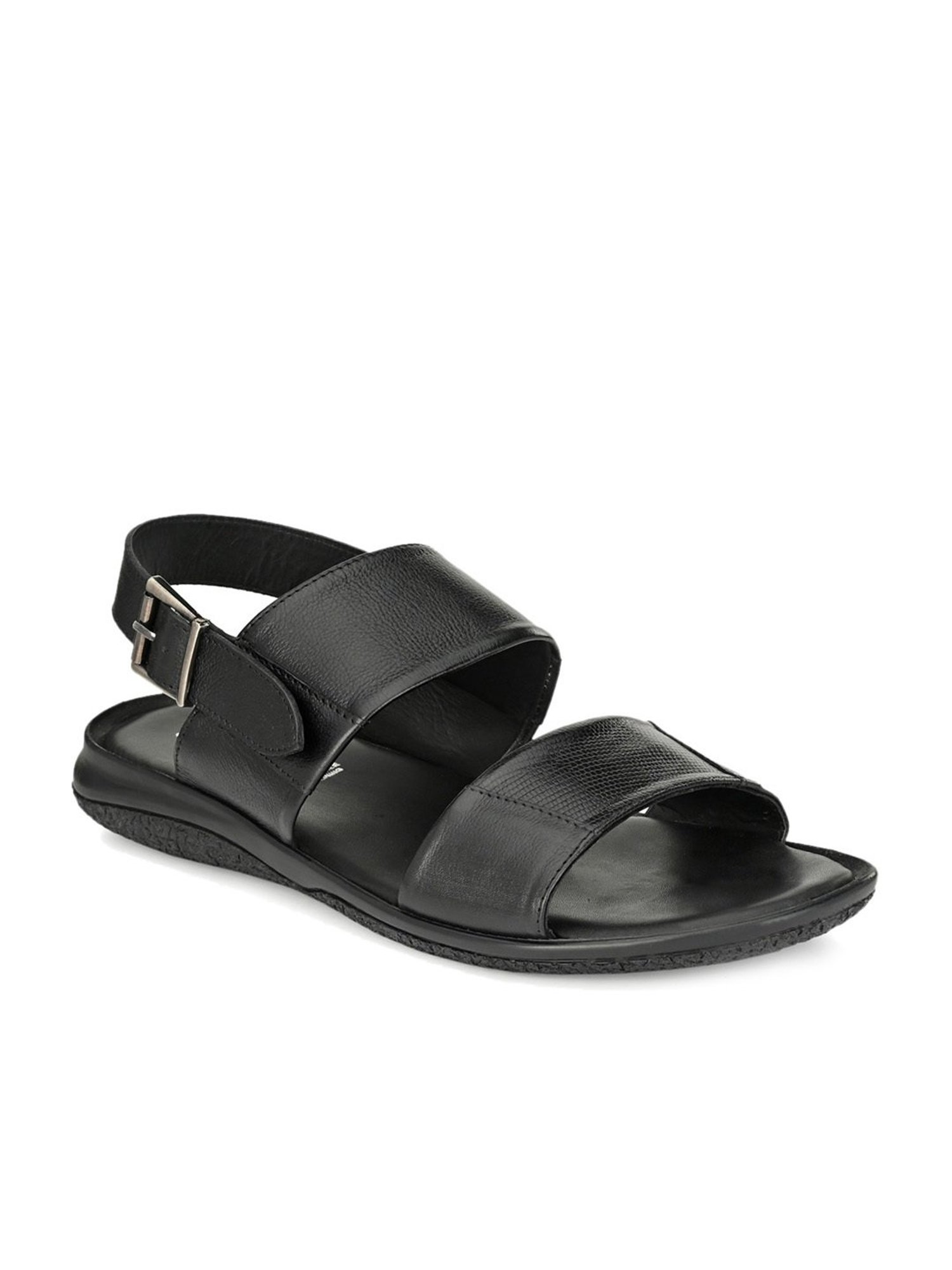 Hitz Men's Black Back Strap Sandals