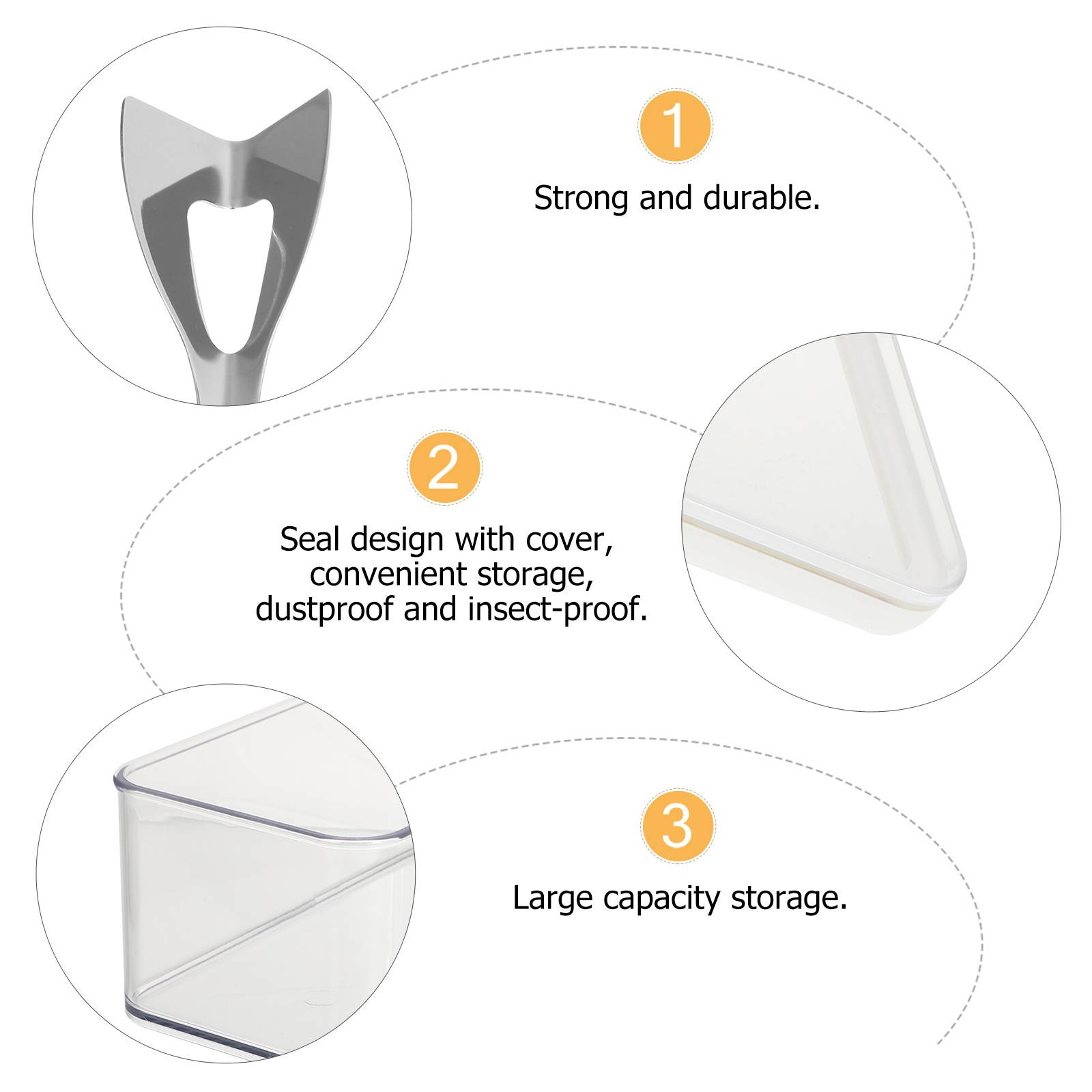 1 Set Food Container Butter Crisper Home Tableware Butter Storage Box with Lid