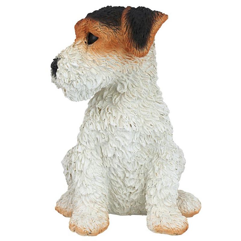 Design Toscano Fox Terrier Puppy Dog Statue - White