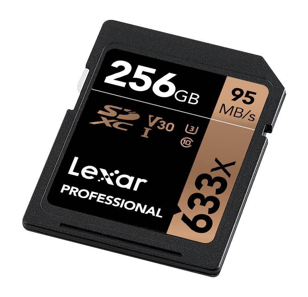 Lexar 256GB Professional 633x Class 10 UHS-I U3 SDXC Memory Card #LSD256CBNL633