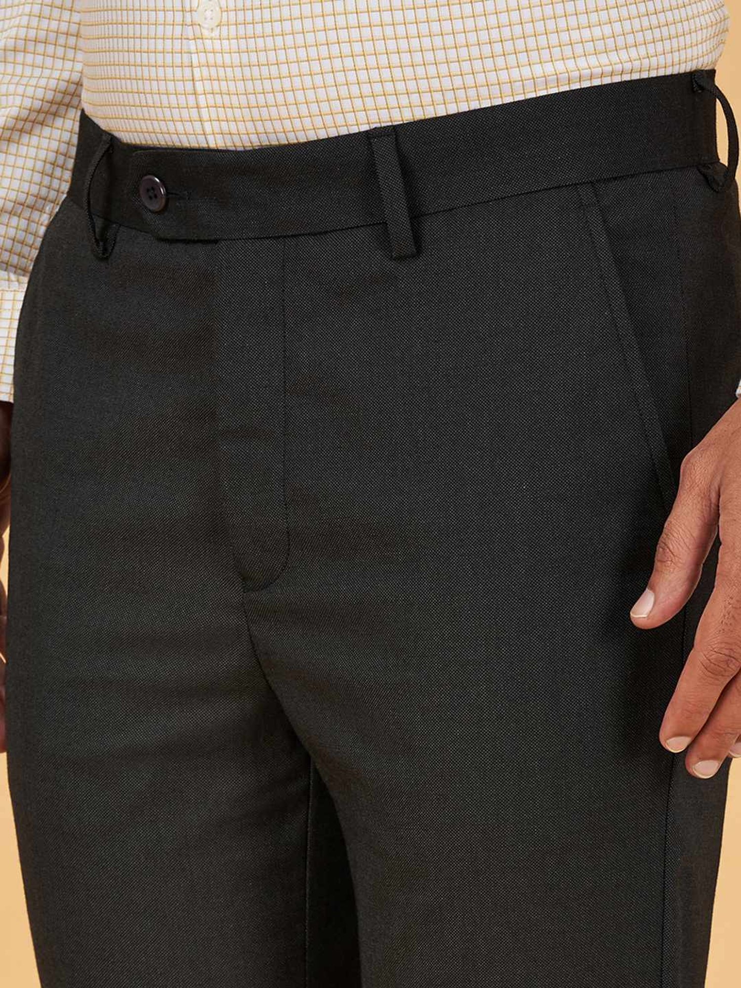 Byford by Pantaloons Black Slim Fit Trousers