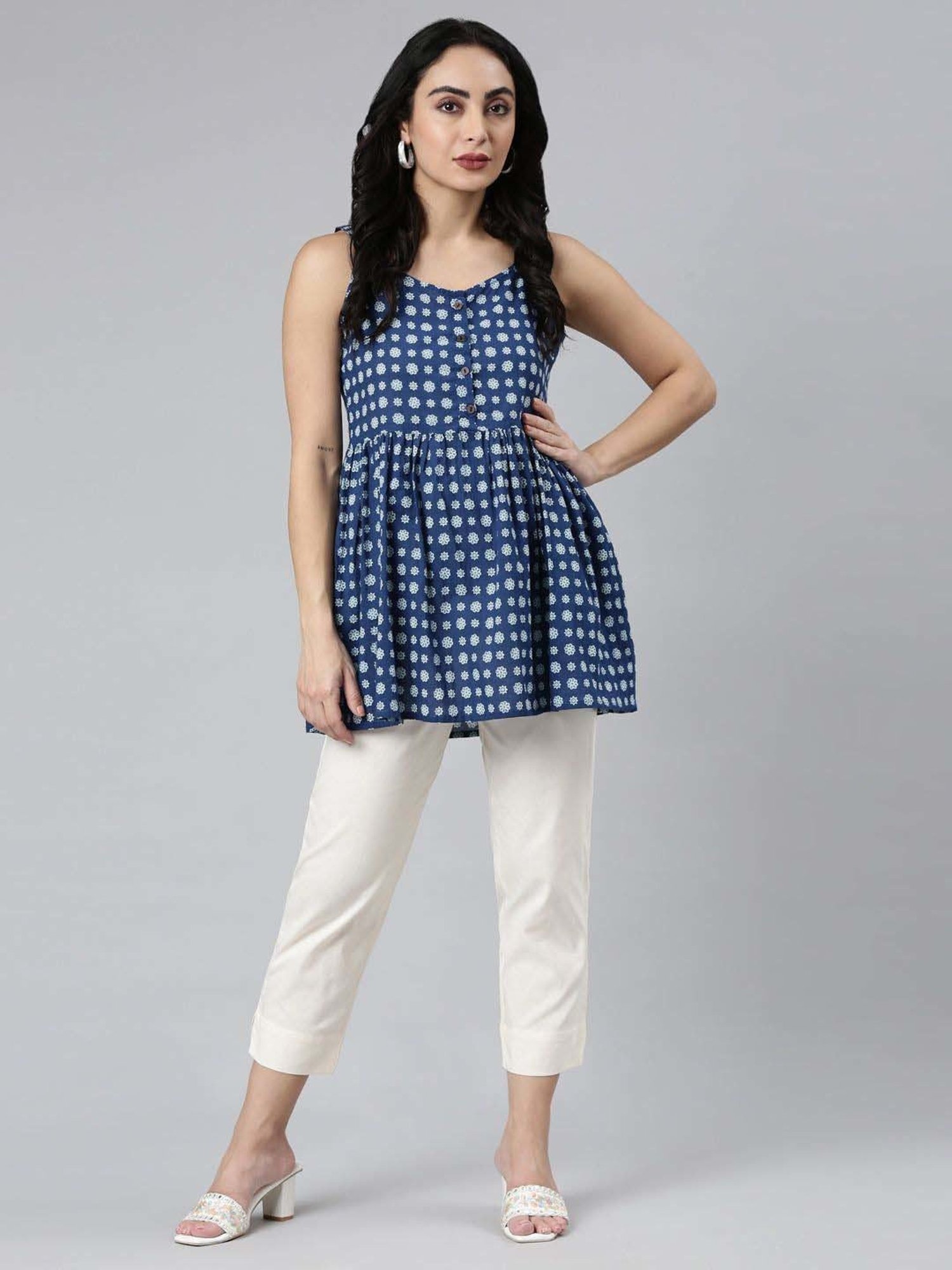 Go Colors! Cream Cotton Pants