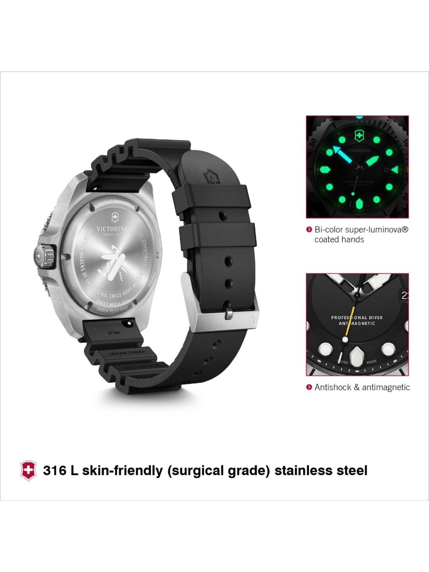 VICTORINOX V241990 Dive Pro Analog Watch for Men