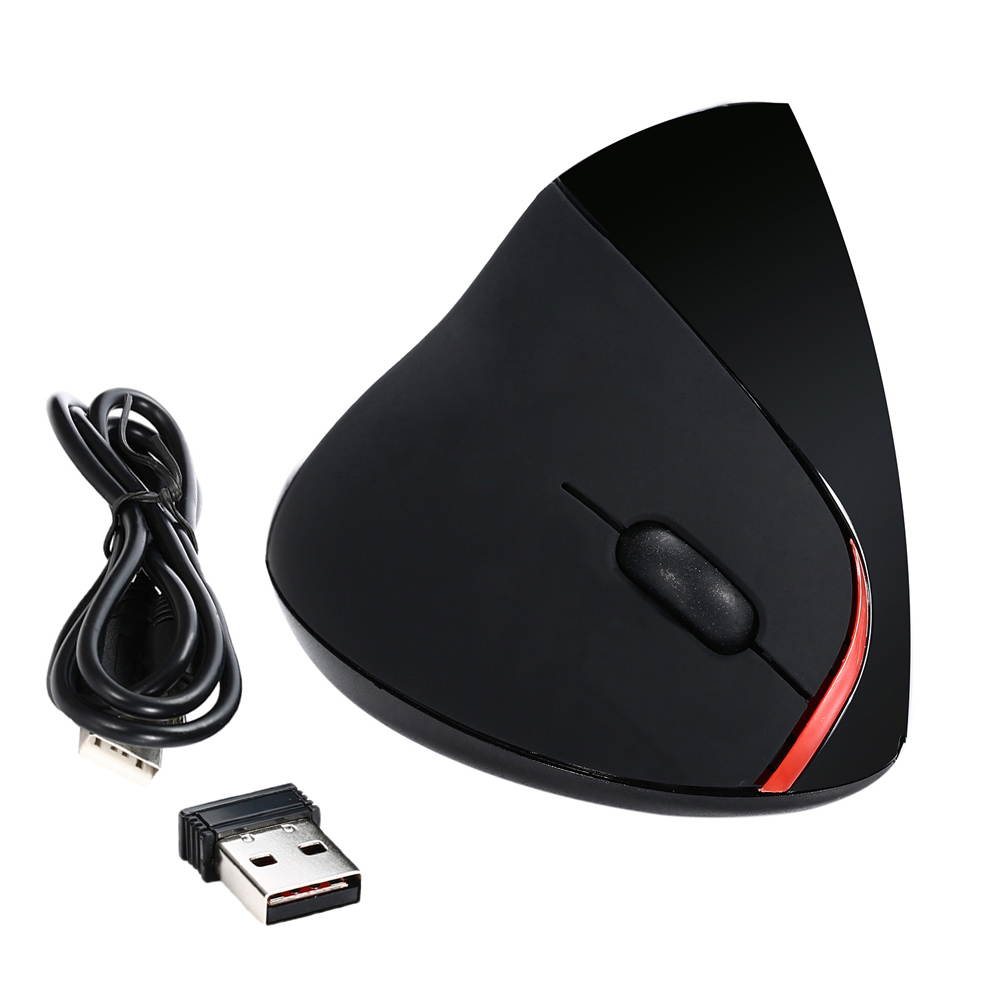Rechargeable Mice 2.4G Wireless Mouse 2400 DPI 5 Buttons Optical Ergonomic Vertical Mouse with USB for Mac Laptop PC Desktop