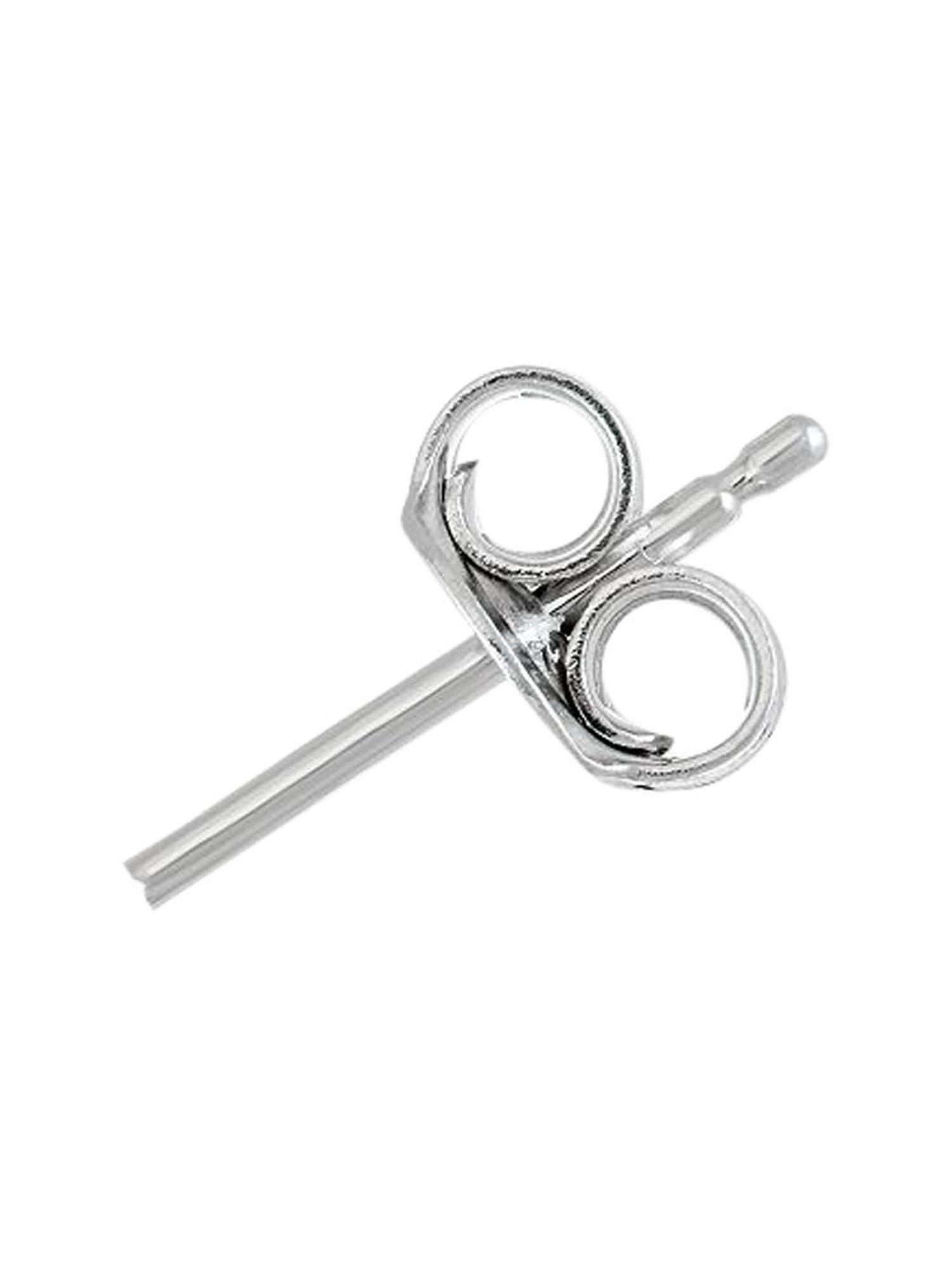 The Real Effect London Classic Collection 800 Silver Heart Earrings for Women