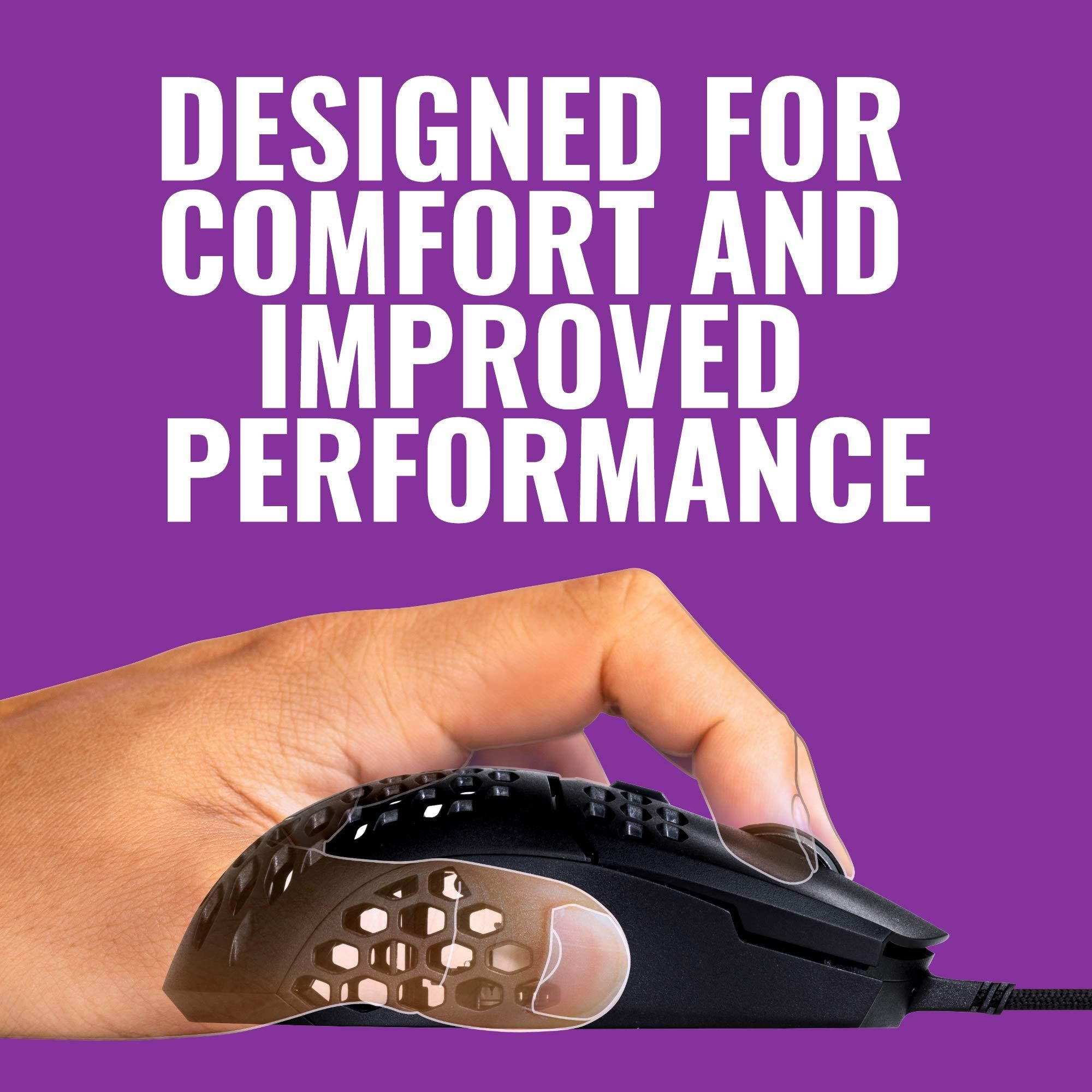 Cooler Master MM710 53G Gaming Mouse with Lightweight Honeycomb Shell with MPA-MP860-OSA-N1 Dual-Sided Gaming Mouse Pad with RGB Illumination