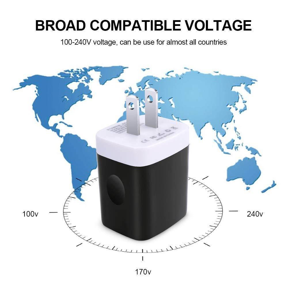 3 Port USB Wall Plug, GiGreen 3.1A Ultra Compact Charger Adapter Home Travel Charging Cube Block Compatible iPhone Xs X 8 7 6s Plus Samsung S9 S8 S7 S6 Note 8, LG, Nexus, One Plus, HTC, Moto, Nokia