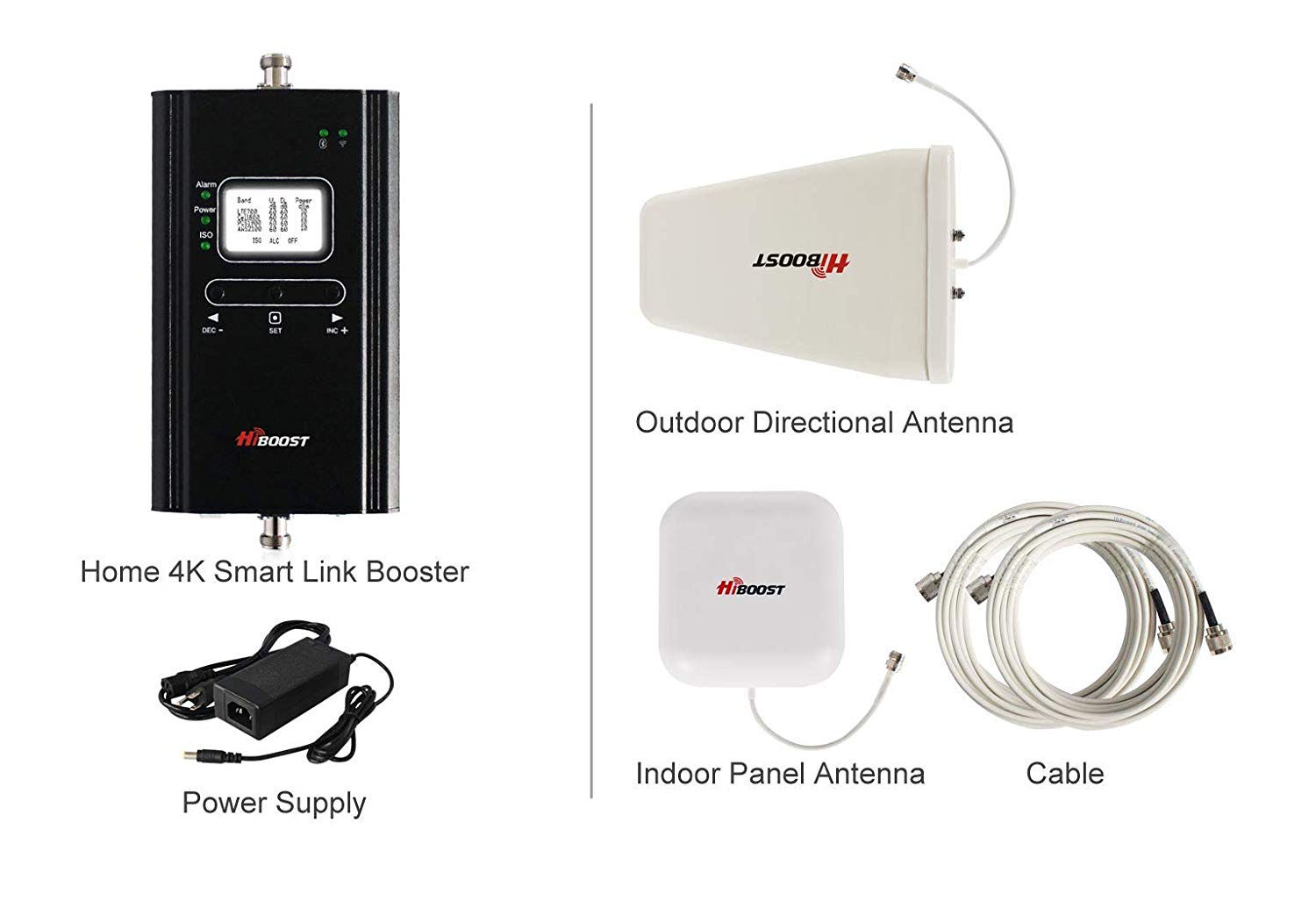 HiBoost Home 15K Smart Link Cell Phone Signal Booster - Coverage upto 15000 sq ft. - F20G-5S-BTW
