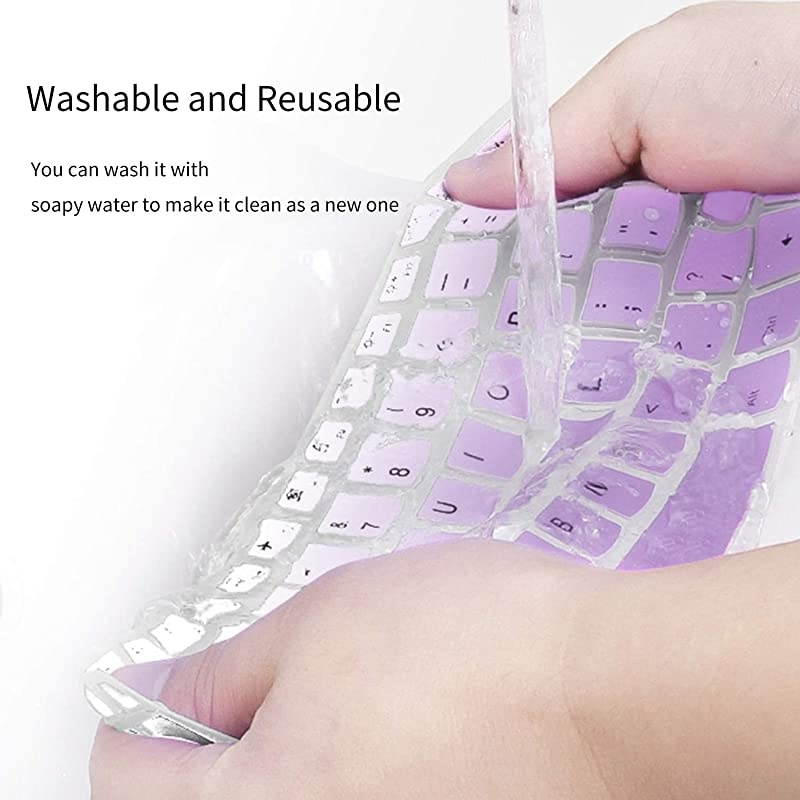 Keyboard Cover Compatible with Latitude 5480 5490 7490 14 Laptop Latitude 3340 E3340 E5490 5491 E5491 E5450 E5470 E7450 E7470 7480 E7480 Keyboard Skin with Pointing Ombre Purple