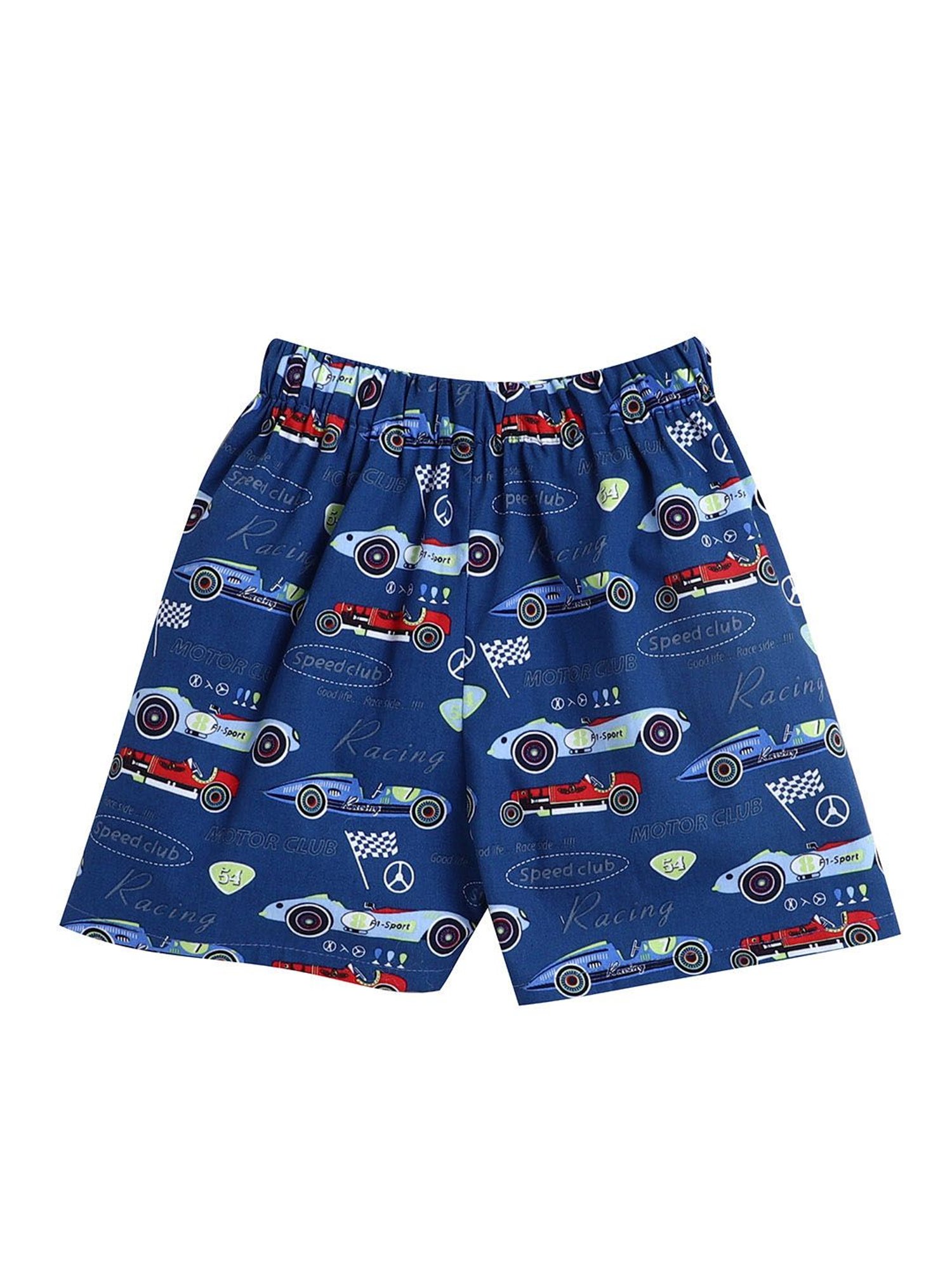 The Magic Wand Boys Blue Printed Shirt with Shorts