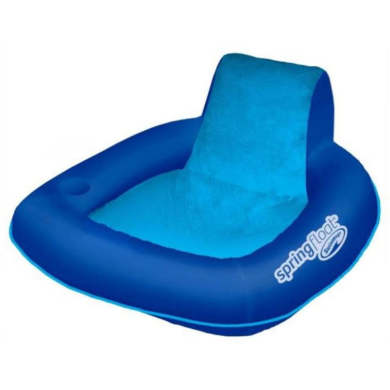 SwimWays Spring Float SunSeat Floating Inflatable Swimming Pool Lounge Chair