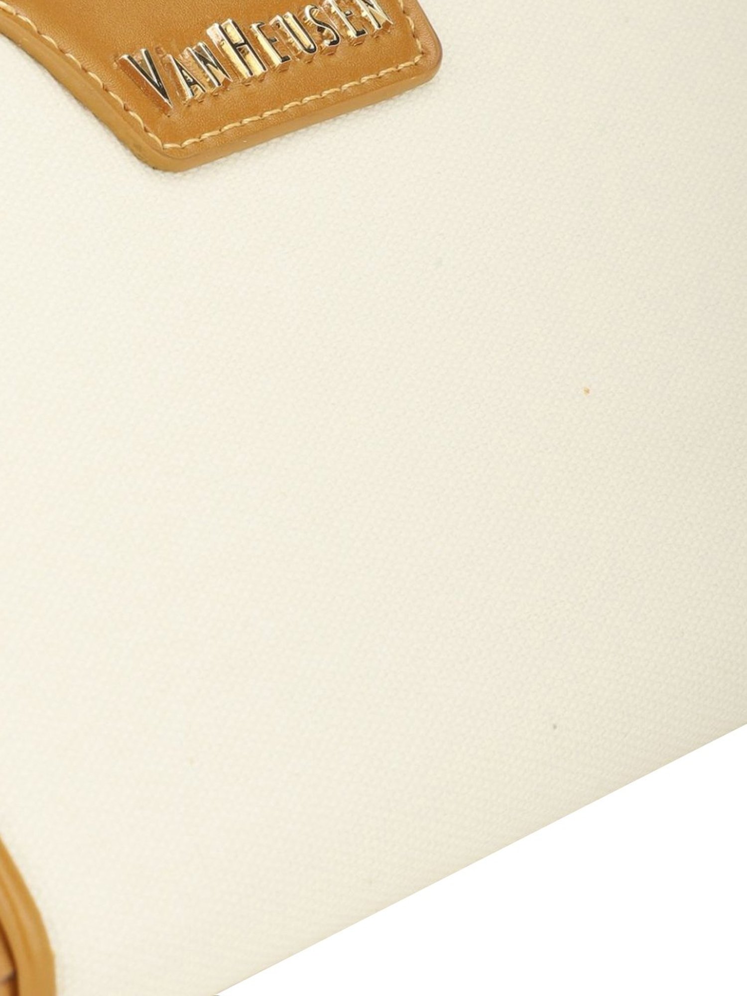 Van Heusen White & Yellow Solid Zip Around Wallet for Women