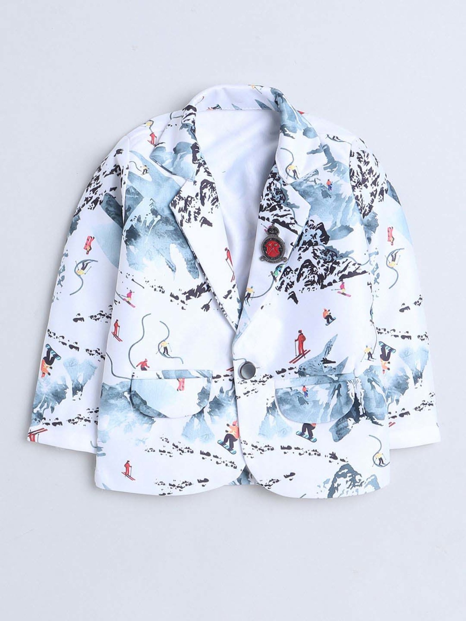 Fourfolds Boys Multicolor Printed Full Sleeves Clothing Set