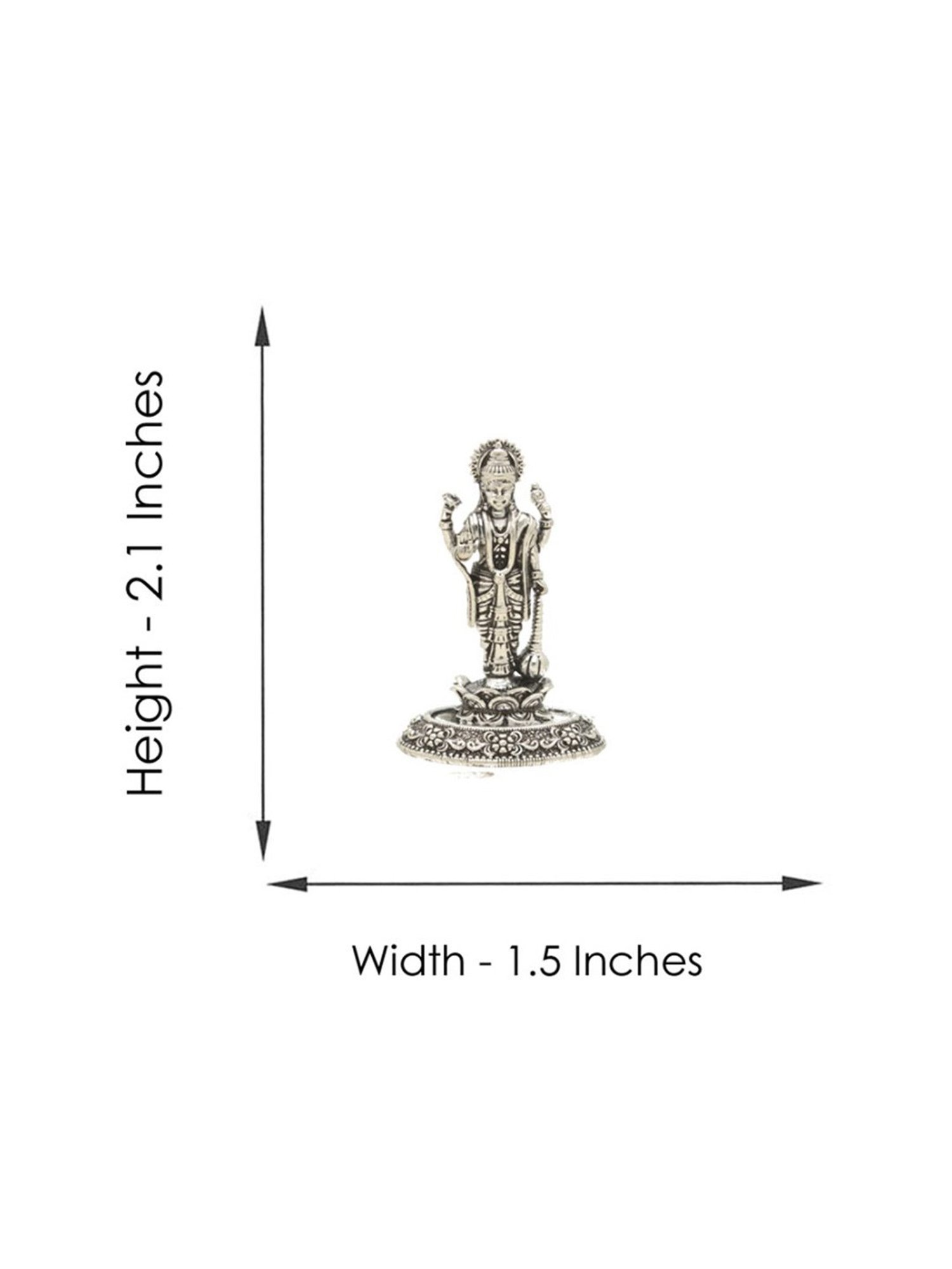 Sri Jagdamba Pearls 0.8 Silver Lord Vishnu Divine Idol - 8 gm