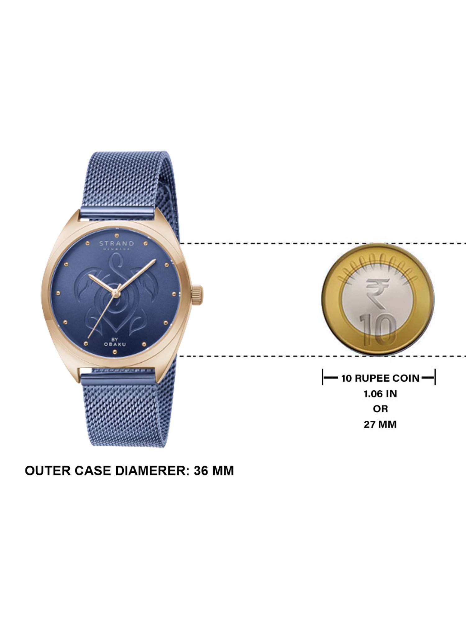 STRAND by Obaku S719LXVLML-DT Turtle Ocean Analog Watch for Women