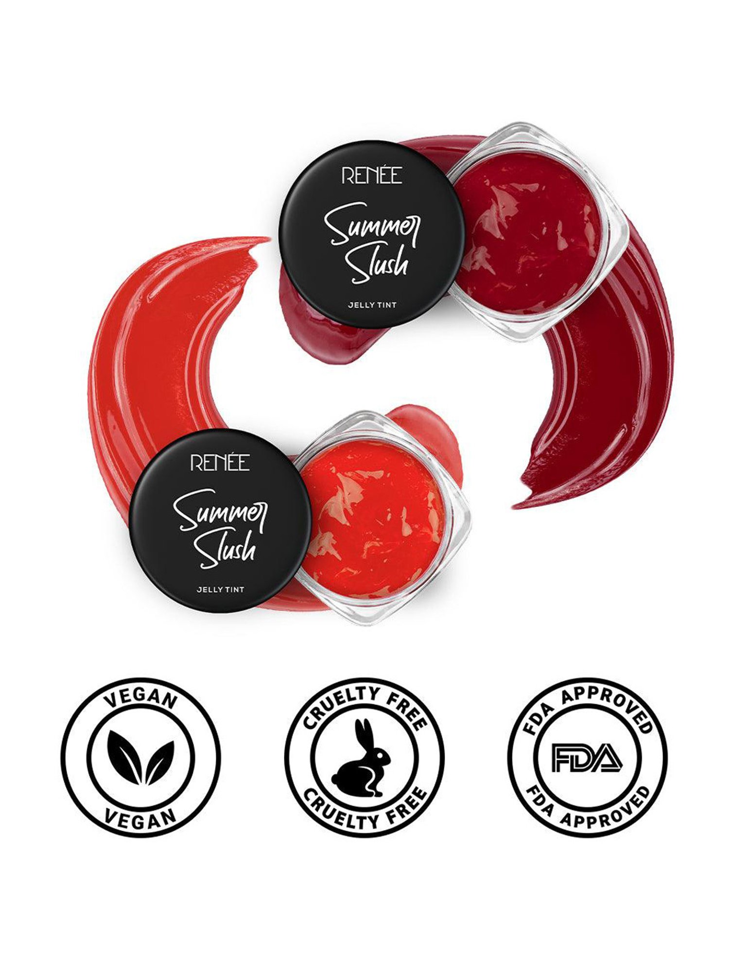 RENEE Summer Slush Jelly Tint Combo - Juicy Strawberry & Naughty Orange