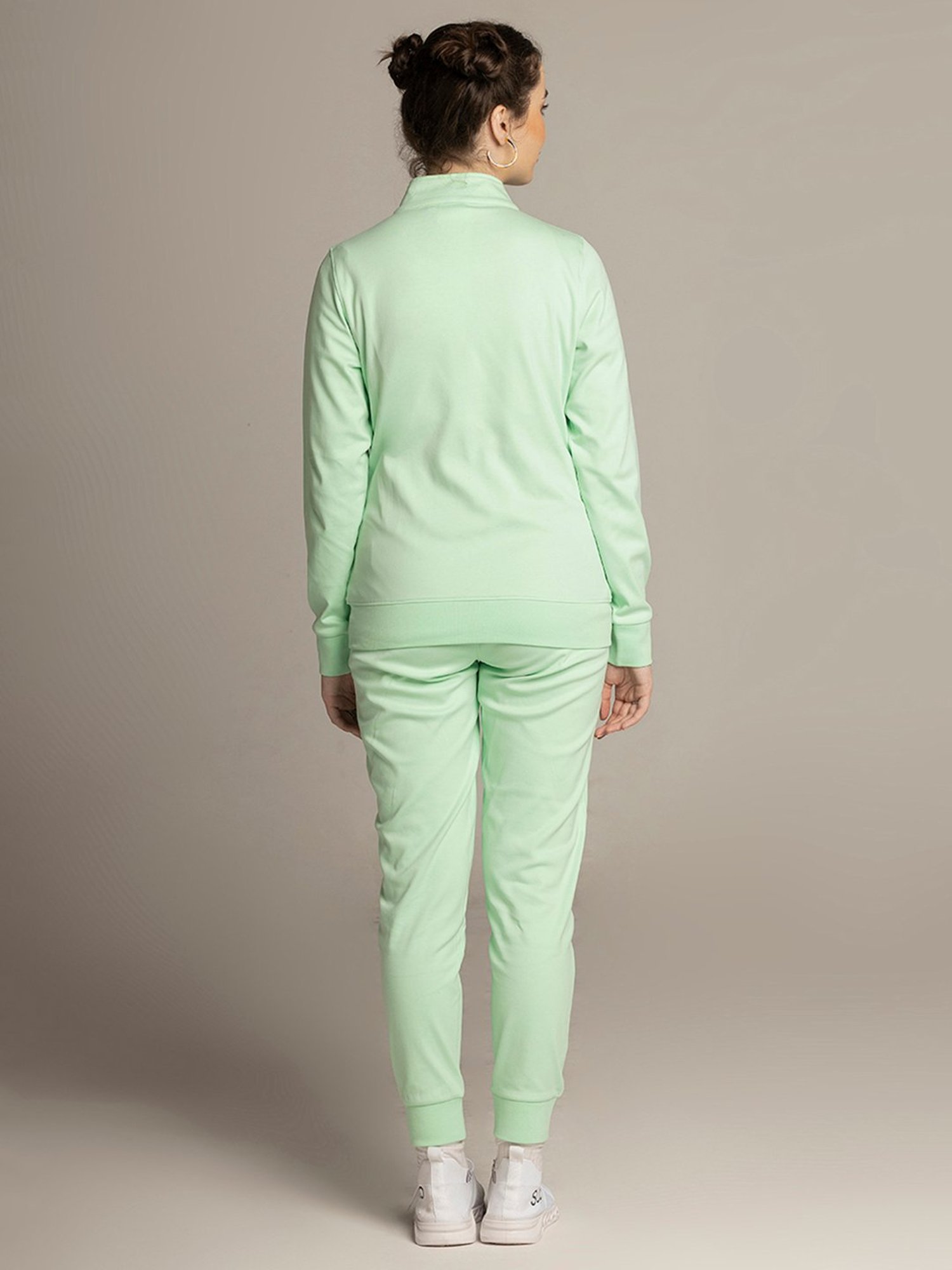 EDRIO Light Green Regular Fit Tracksuit