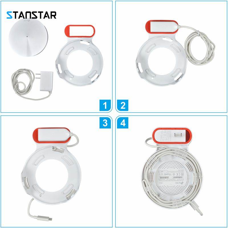 STANSTAR Wall Mount for TP-Link Deco M5 Whole Home Mesh WiFi System, Sturdy Bracket Holder for TP-Link Deco M5 Space Saving TP-Link Router Wall Holder Plug in Without Messy Wires or Screws(2pack)