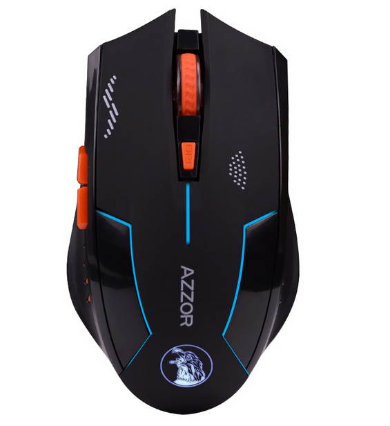 AZZOR EAGLE 2.4GHz Wireless Gaming Mouse Multi-keys DPI-switch Quiet Silent Click
