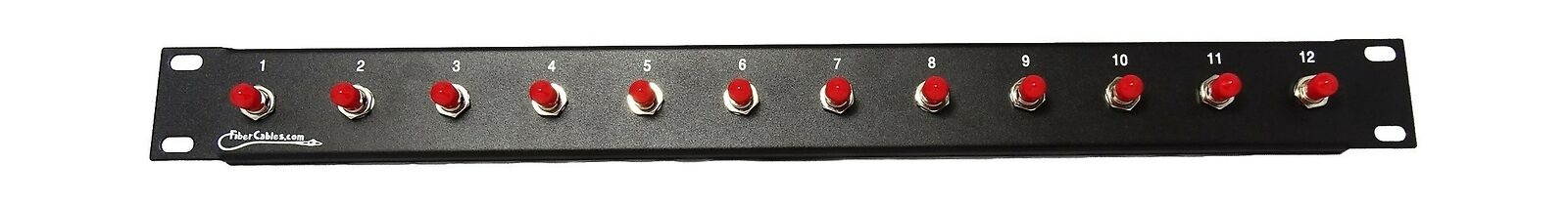 12 Port ST Fiber Patch Panel (Loaded 1u) 19"