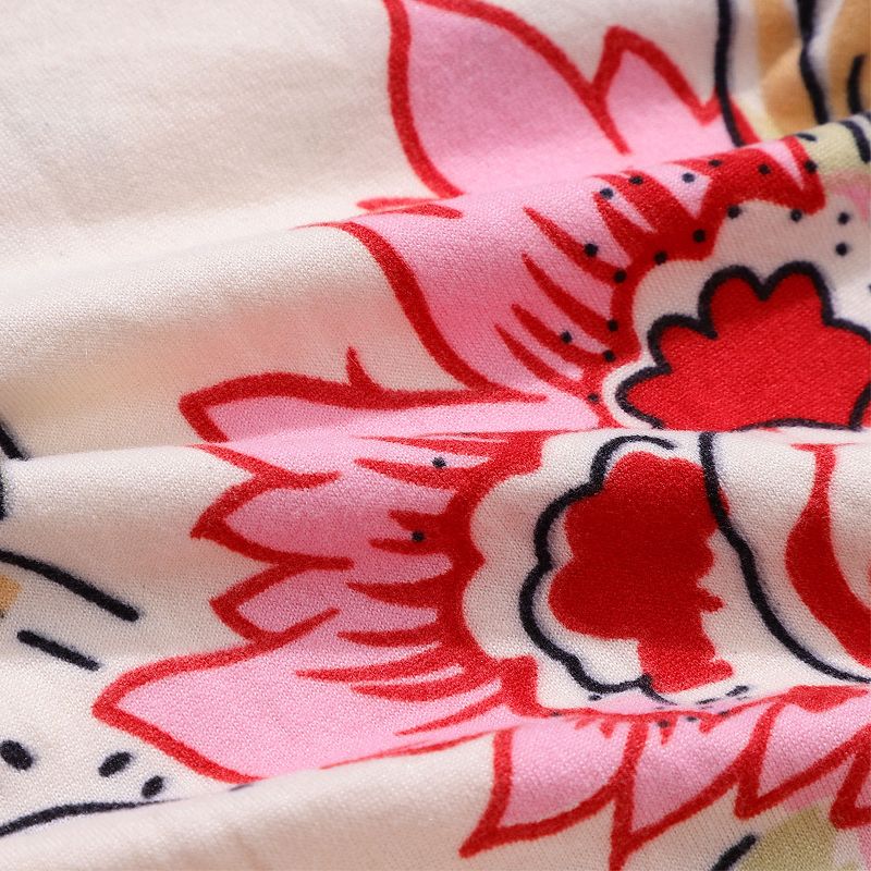 1 Pc Polyester Spandex Floral Print Fit Home Dining Chair Slipcovers Multicolored  - PiccoCasa