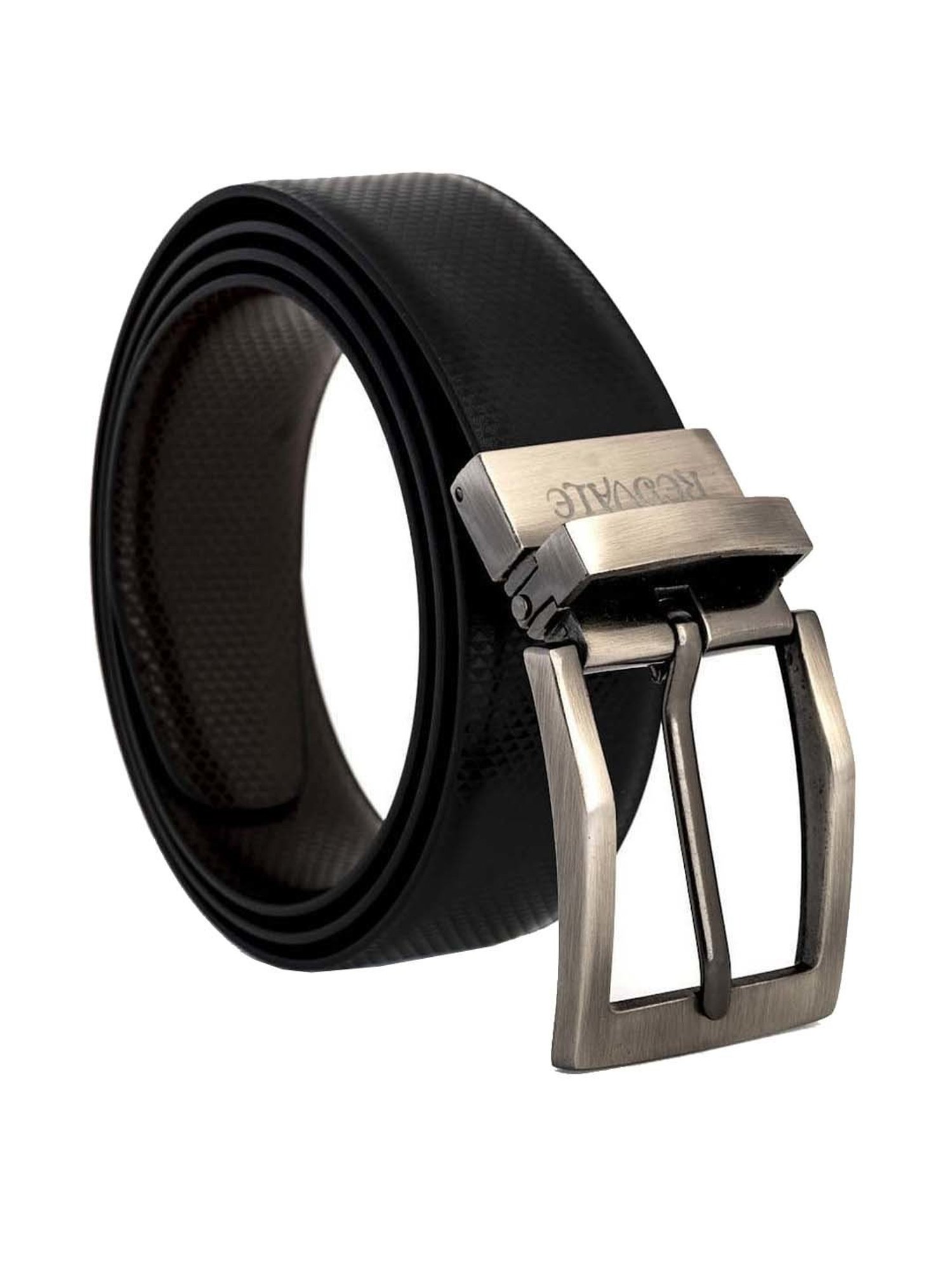 REDVALE Black & Brown Reversible Belt for Men