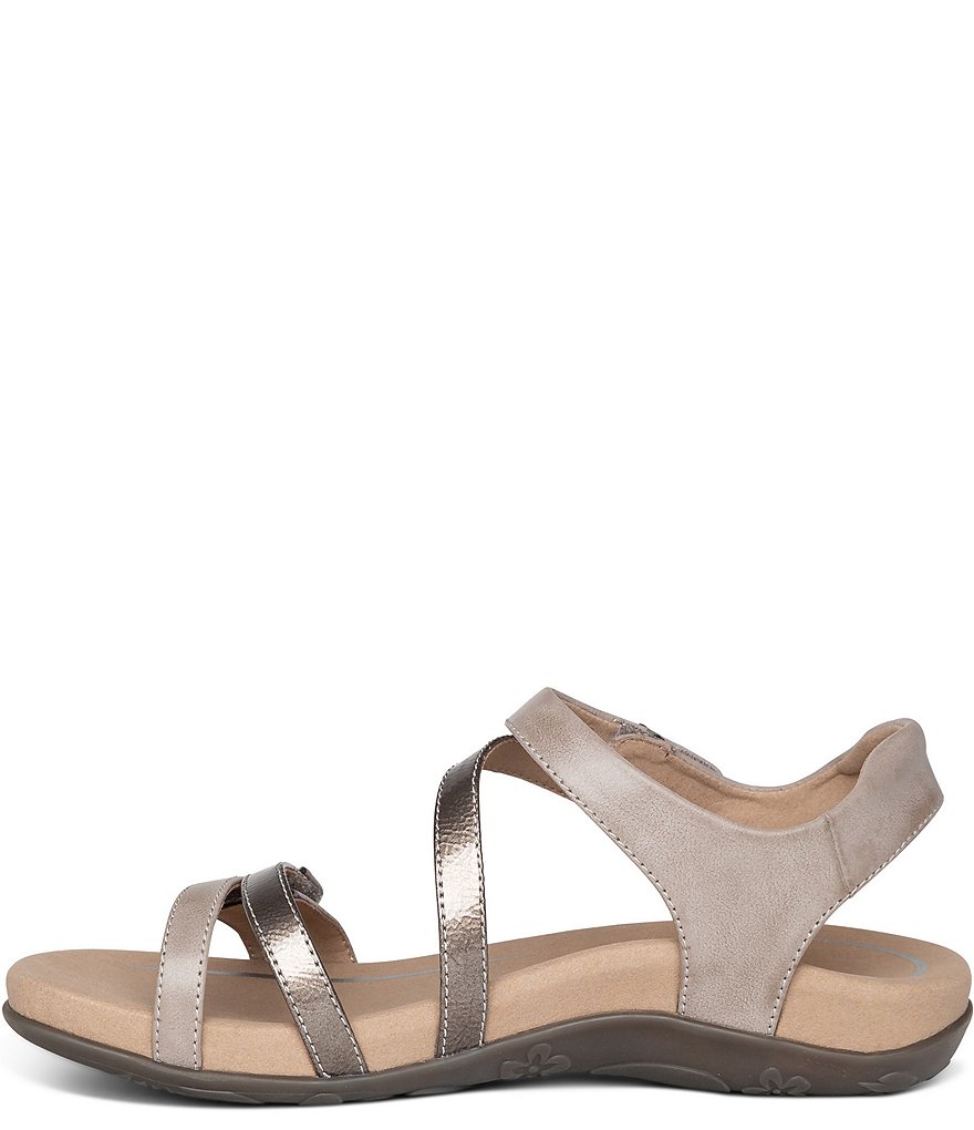 Aetrex Jess Colorblock Strappy Banded Wedge Sandals