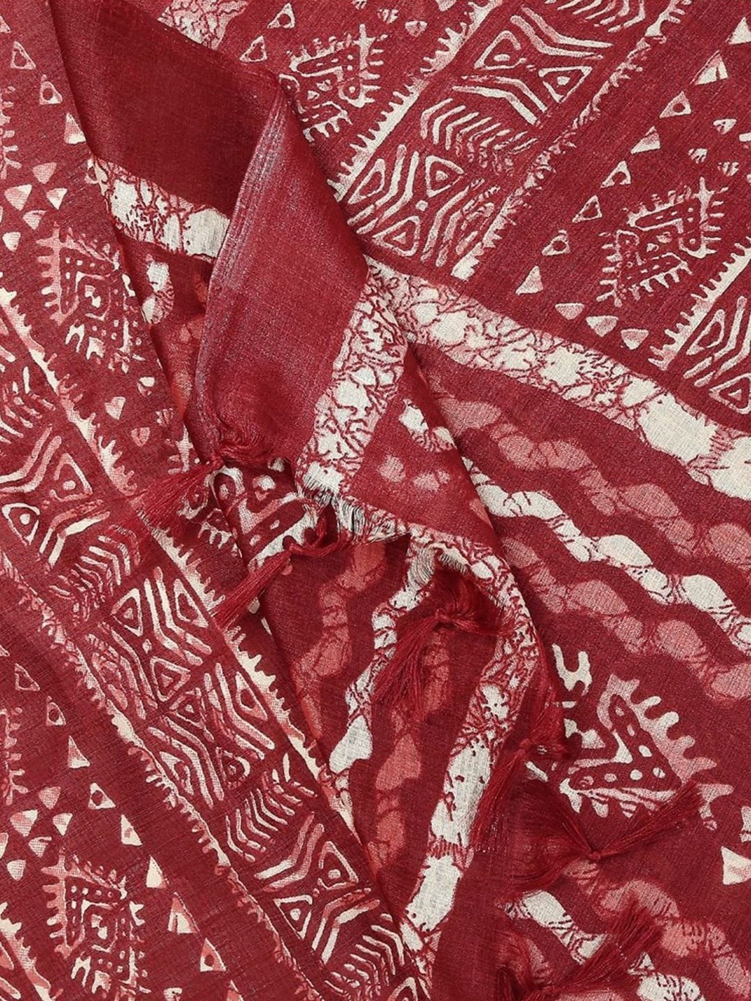 Dupatta Bazaar Maroon Printed Dupatta