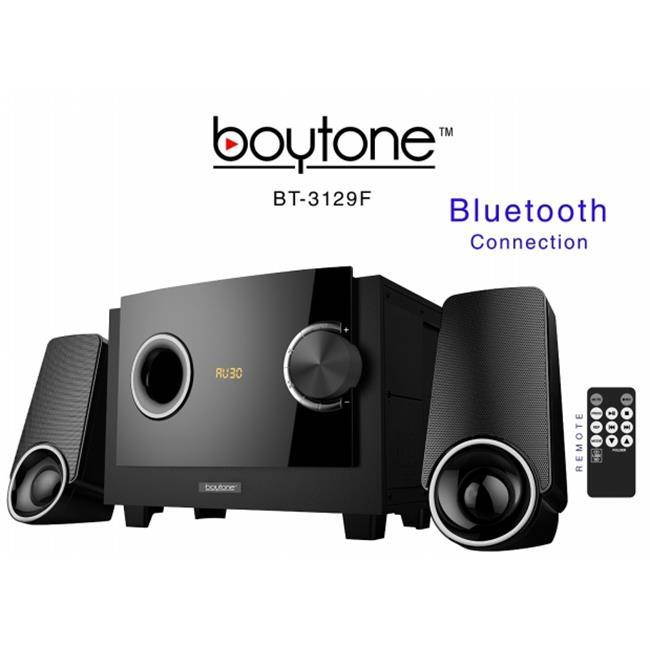 Boytone BT3129F 2.1 Multimedia Speaker System With Bluetooth - Black