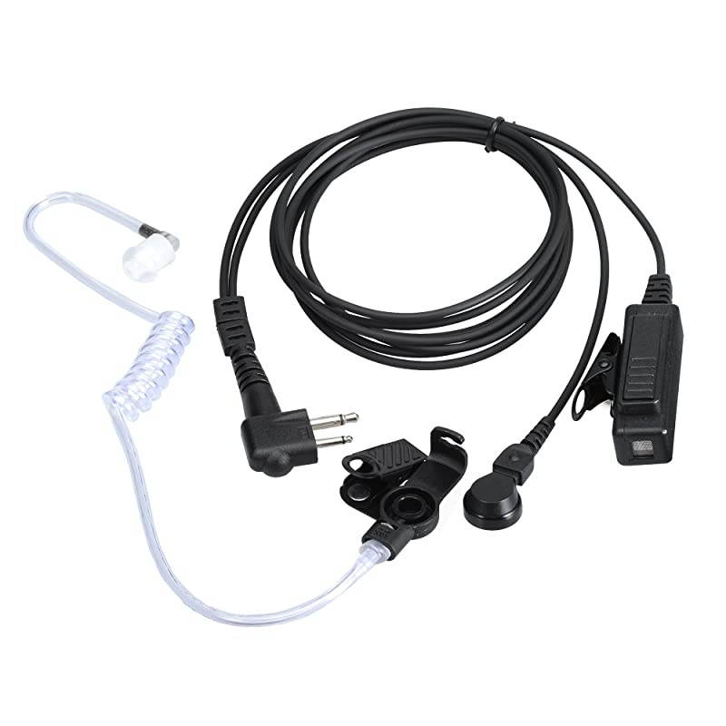 for Motorola Walkie Talkies with Mic 2 Pin Acoustic Tube Headset and PPT for CP200 GP2000 XU1100 PRO1150 MU12 2 Pack